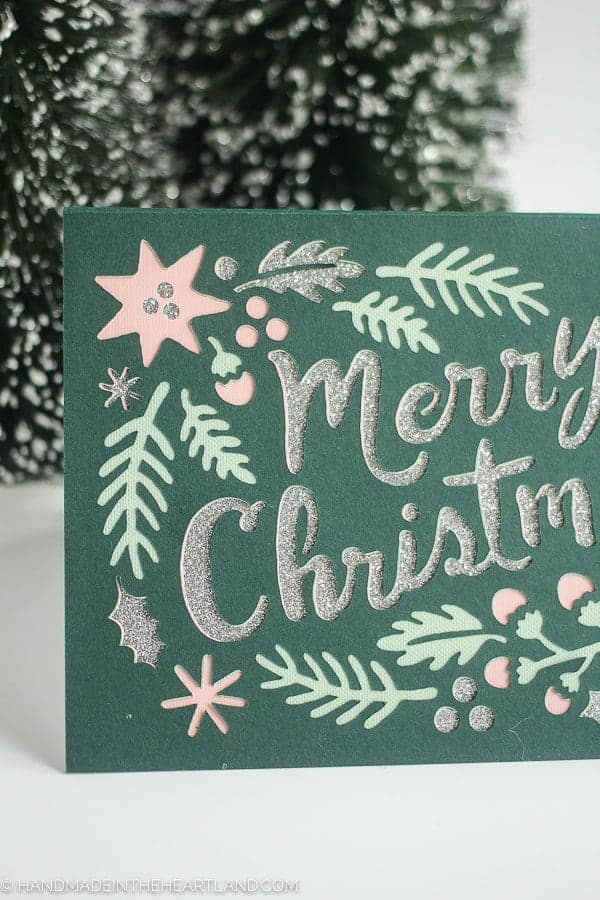 41 Easy Christmas Paper Crafts to Make for the Holidays: Cricut Paper Christmas Card