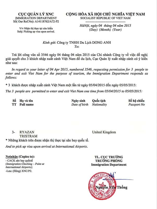 Vietnam Visa Scam: A Visa Experience Using My British Passport