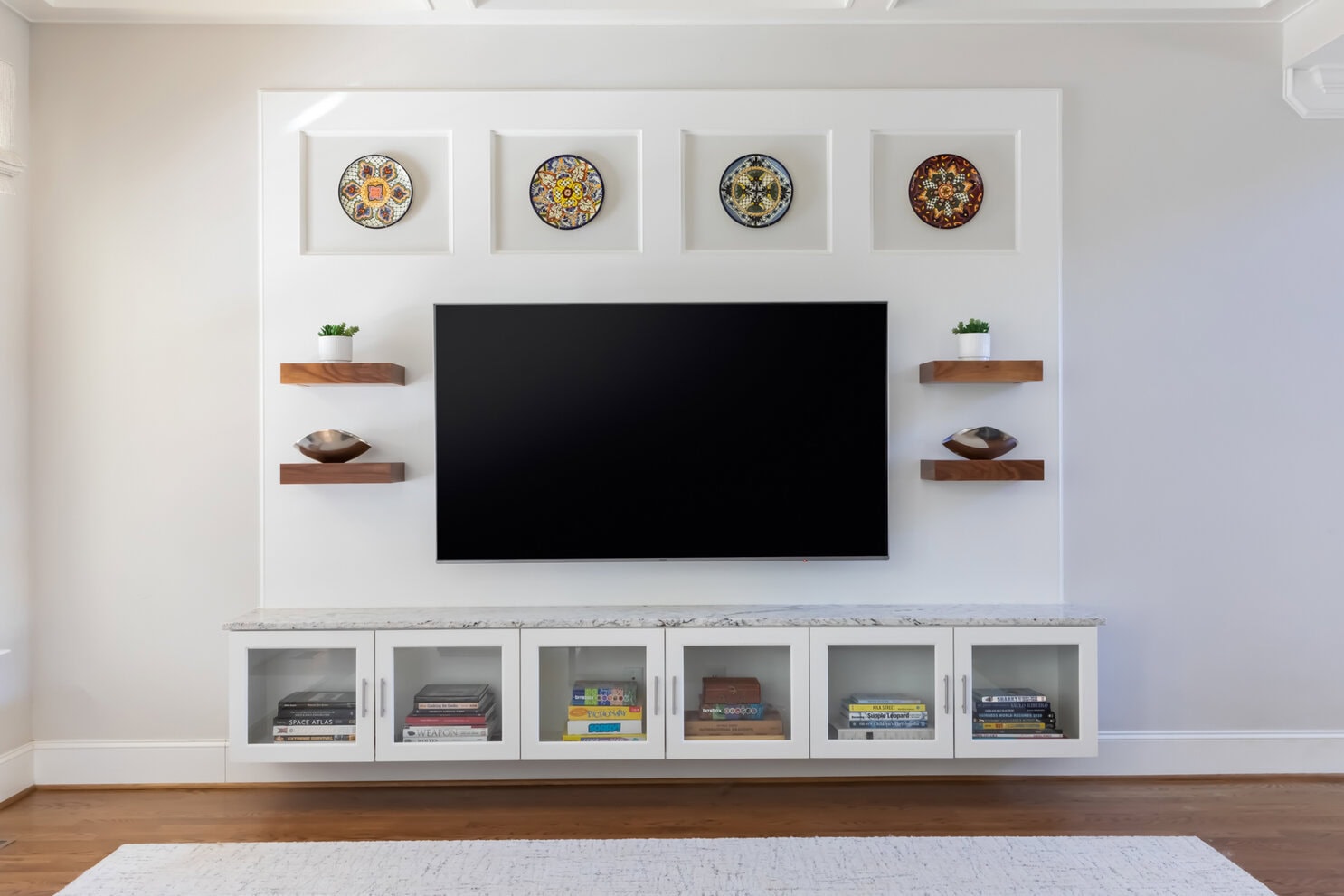 Built In Shelves Tv Room