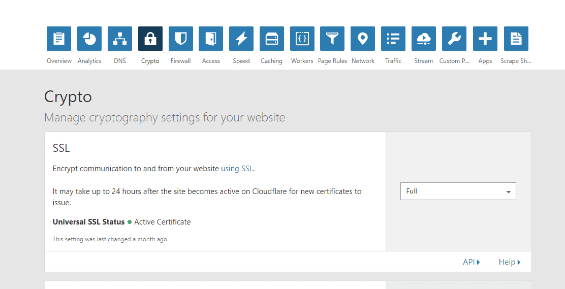 Certificat SSL https Cloudfare