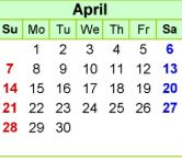 April 2019 Designs Instant Download