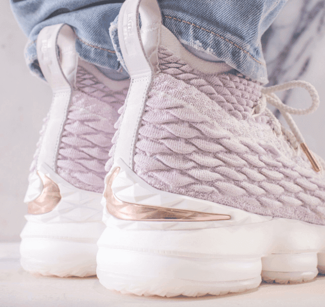 lebron 15 rose gold