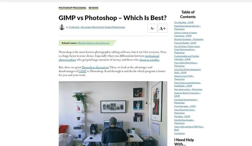 Photoshop vs GIMP