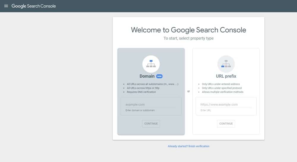 console di ricerca google