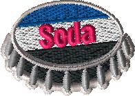 Soda Pop Bottle Top 2x2