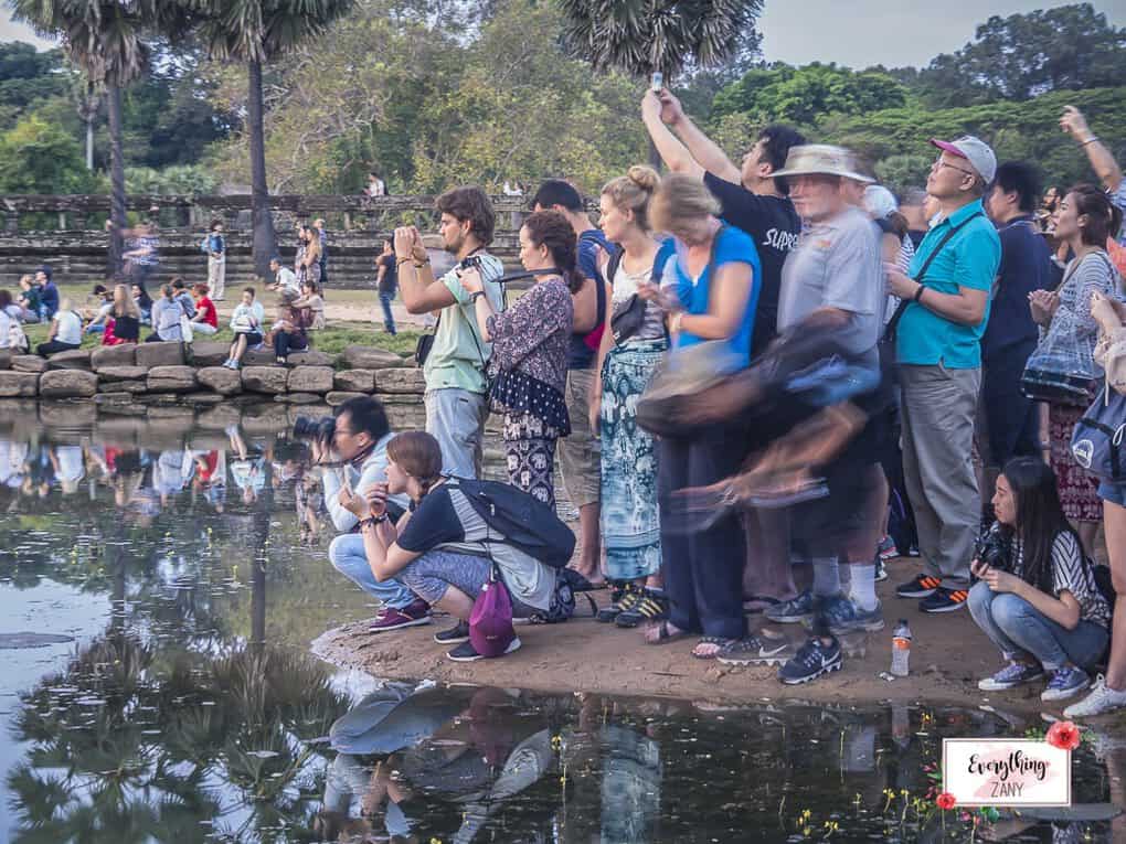 The crowded spot in Angkor Wat