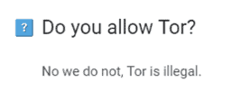 Hoxx VPN doesn't allow TOR