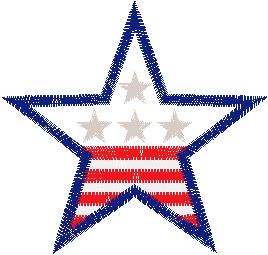Applique USA Star 3 inch
