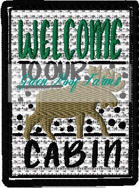 Cabin Theme Saying Welcome to cabin designs with and without knockdown stitch - Image 3