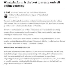 Promote Online Courses on Quora
