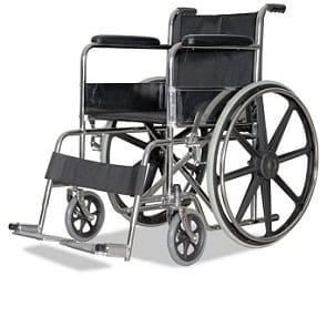 SILLA DE RUEDAS CROMADA