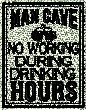 No Working Man Cave Drinking Hours 4x4 with and without knockdown - Image 2