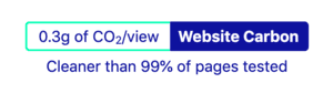 Website carbon badge in light colours