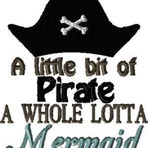 Whole Lotta Mermaid Saying 4x4