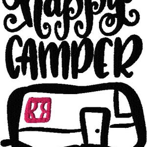 Happy Camper 2 designs in 4x4 and 5x7
