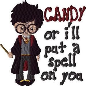 Magic Costume Boy Halloween 4x4 Saying