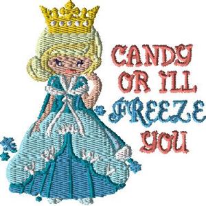Ice Princess Halloween 4x4 Saying