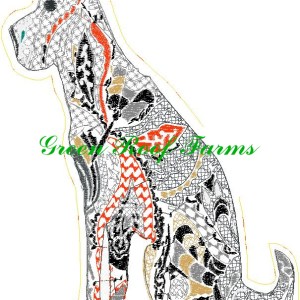 Henna Stuffed Dog ITH 6x10 hoop