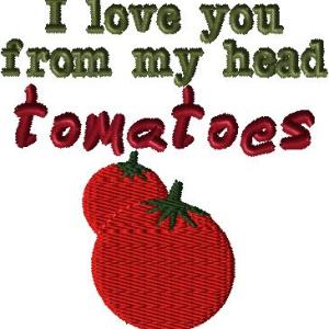 Poodle Saying and I love you tomatoes saying 2 design pack