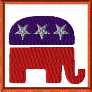 Republican Party Elephant Filled Design