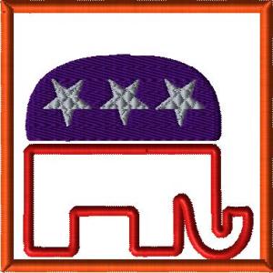 Republican Party Elephant Applique
