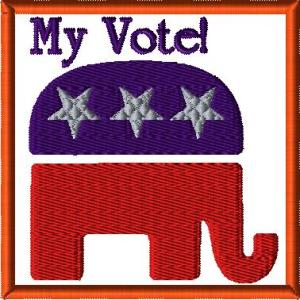 Republican Party Elephant Filled My Vote