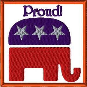 Republican Party Elephant Filled Proud