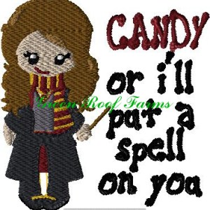 Magic Girl Costume Halloween 4x4 Saying
