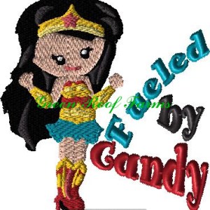 Super Hero Wonder Girl Costume Halloween 4x4 Saying