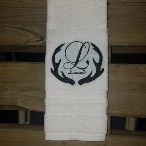 Antlers 6x5 with a knockdown stitch and an alphabet letter: Entire Alphabet