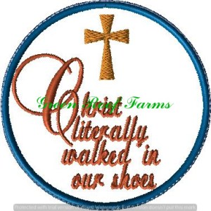 Christ Walked in our shoes Sachet 4x4