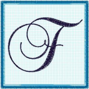 Lace 6x6 Alphabet Collection; F