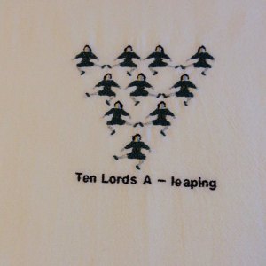 Day 10 Ten Lords A-leaping 4x4: 2 design set with a knockdown too