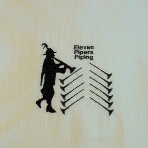 Day 11 Eleven Pipers Piping 4x4: 2 design set with knockdown