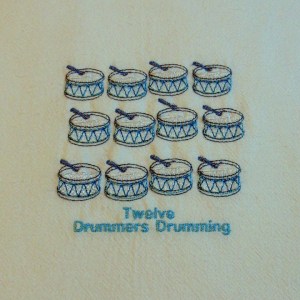 Day 12 Twelve Drummers Drumming 4x4: 2 design set