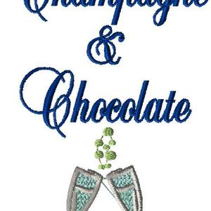 Champagne and Chocolate Mylar 5x7