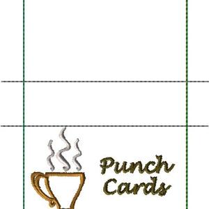Coffee Card Punch Card Holder