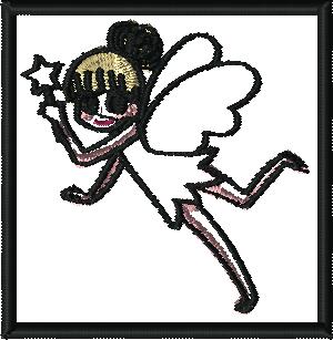 Fairy Applique for 4x4 frame three applique steps optional