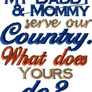 My Mommy and Daddy serve 4x4 Design
