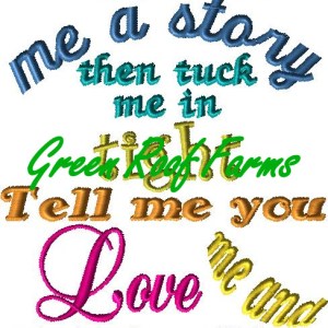Read me story kiss me goodnight 5x7