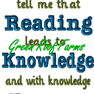 Reading is power 5x7