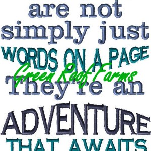 Words are an adventure 5x7
