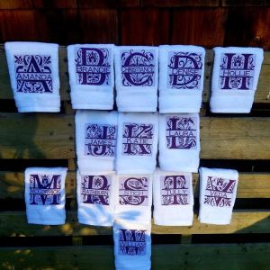 MEGA 4x4, 5x5, 8x8 Royal Font Split with knockdown: Entire Alphabet 3 sizes - 78 designs