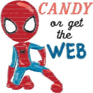 Spider Costume Boy Halloween 4x4 Saying
