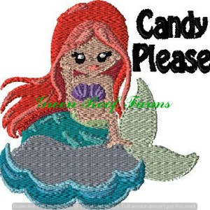 Princess of the Sea Costume Halloween 4x4 Saying
