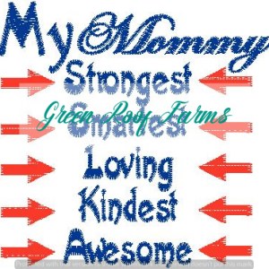 Mommy 4x4 design set, 6 total designs
