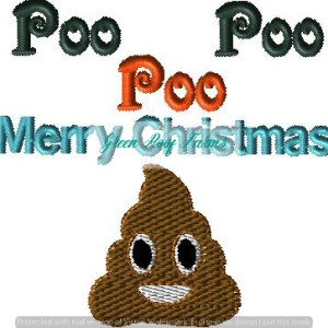 TP Wrap Poo Poo Merry Christmas 4x4 design