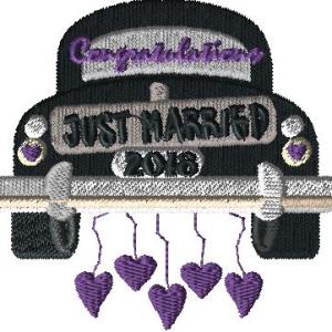 Congratulations Wedding Car with Cans 4x4