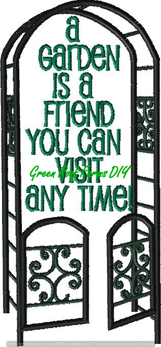 Visit Anytime Garden Saying Garden Gate with and without knockdown