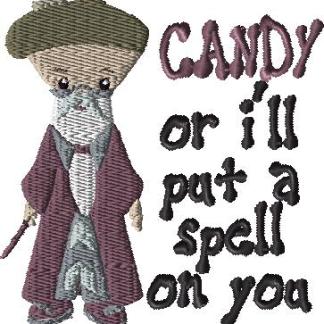 Old Magician Halloween 4x4 Saying